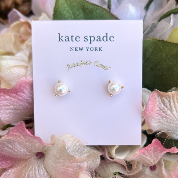 NWT! Kate Spade Mini Pearl Stud Earrings - Picture 8 of 8